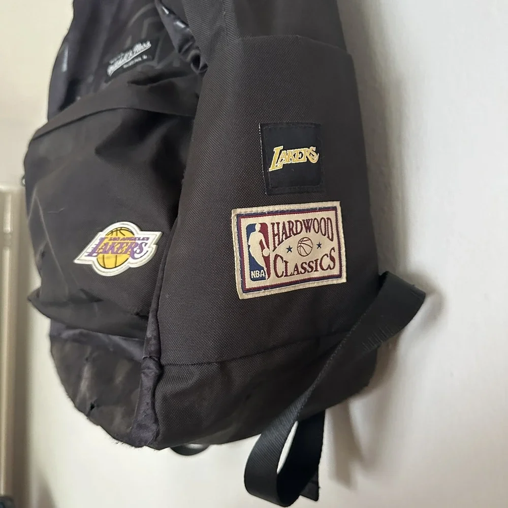 MITCHELL & NESS LA Lakers Backpack Has Some Small Holes Cosmetic 17‎ X 13